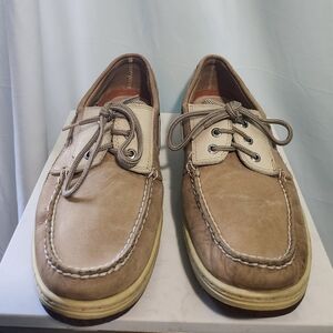 Sperry Top-Sider Tan Loafer Boat Shoes. Men's Size 12M. Lace Up. Leather Upper.